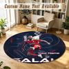 Round Rug Custom NameMohamed Salah Pattern Non Slip Carpet Home Floor Decor
