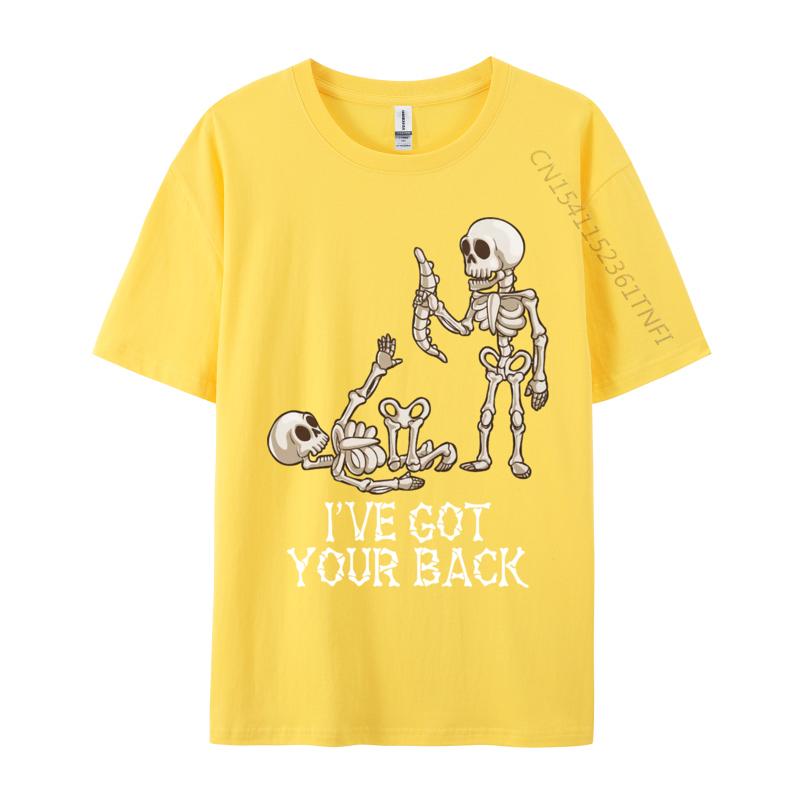 i ve got your back skeleton Cotton Fabric Men Customized T Shirt Casual Tops Tees New Arrival Gift Tee Shirt Wholesale