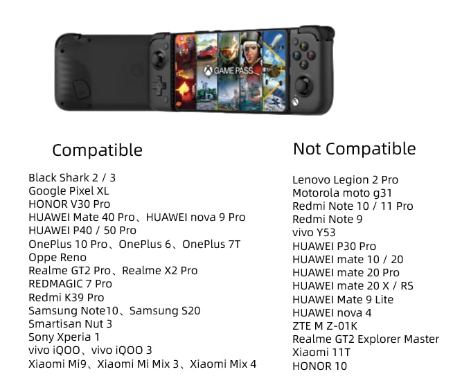 GameSir X2 Pro Xbox Mobilspill Android Spillkontroller Kompatibel med og Diablo Smarttelefonkontroller med Xbox Game Pass Ultimate Bonus - Kontroller,