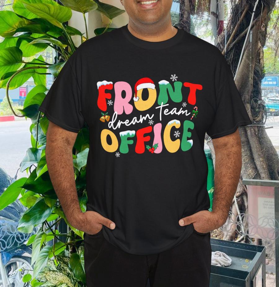 

Front Office Dream Christmas Team Santa Hat Xmas Holiday T-Shirt M