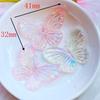 10Pcs New Cute Small AB Plated Butterfly Flat Back Resin Cabochons Scrapbooking DIY Jewelry Craft Decoration Accessorie