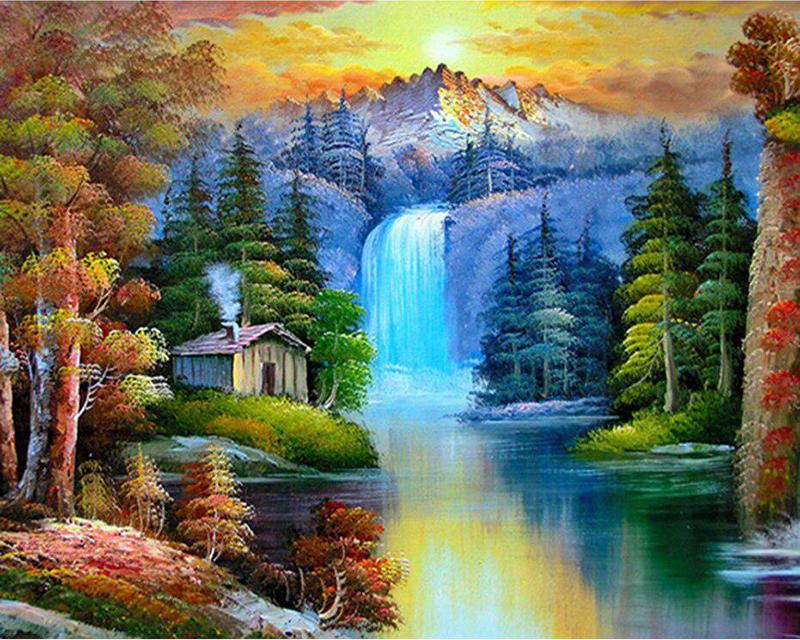 Diamond Painting Ducks Flowers Cat Rhinestones 5D DIY Diamond Embroidery Full Set Sky Landscape Cross Stitch Diamond Mosaic Handmade Gift