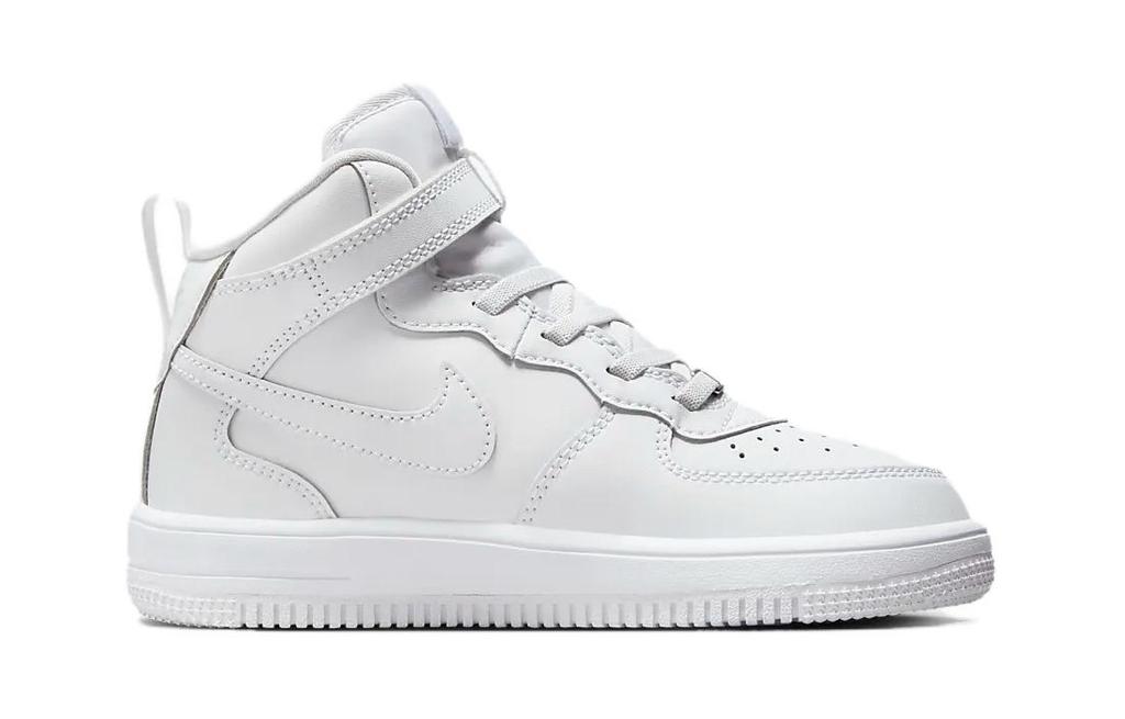 Nike Force 1 Mid EasyOn PS 'Triple White'