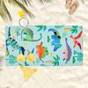 1pc "Colorful Dinosaur Design Beach Towel - Ideal for Summer Enjoyment!" Extremely Soft Ultra-Fine Fiber Beach Towel Generously