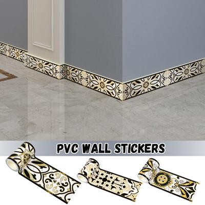5M Wandaufkleber Taille Wasserdichtes PVC Selbstklebende Wandgrenze Fußleistenaufkleber Küchenwand Fußleistensockellinie