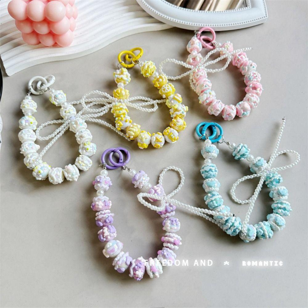 Colorful Bag Pendant Keychain Bowknot Phone Charm Rope New Phone Lanyard