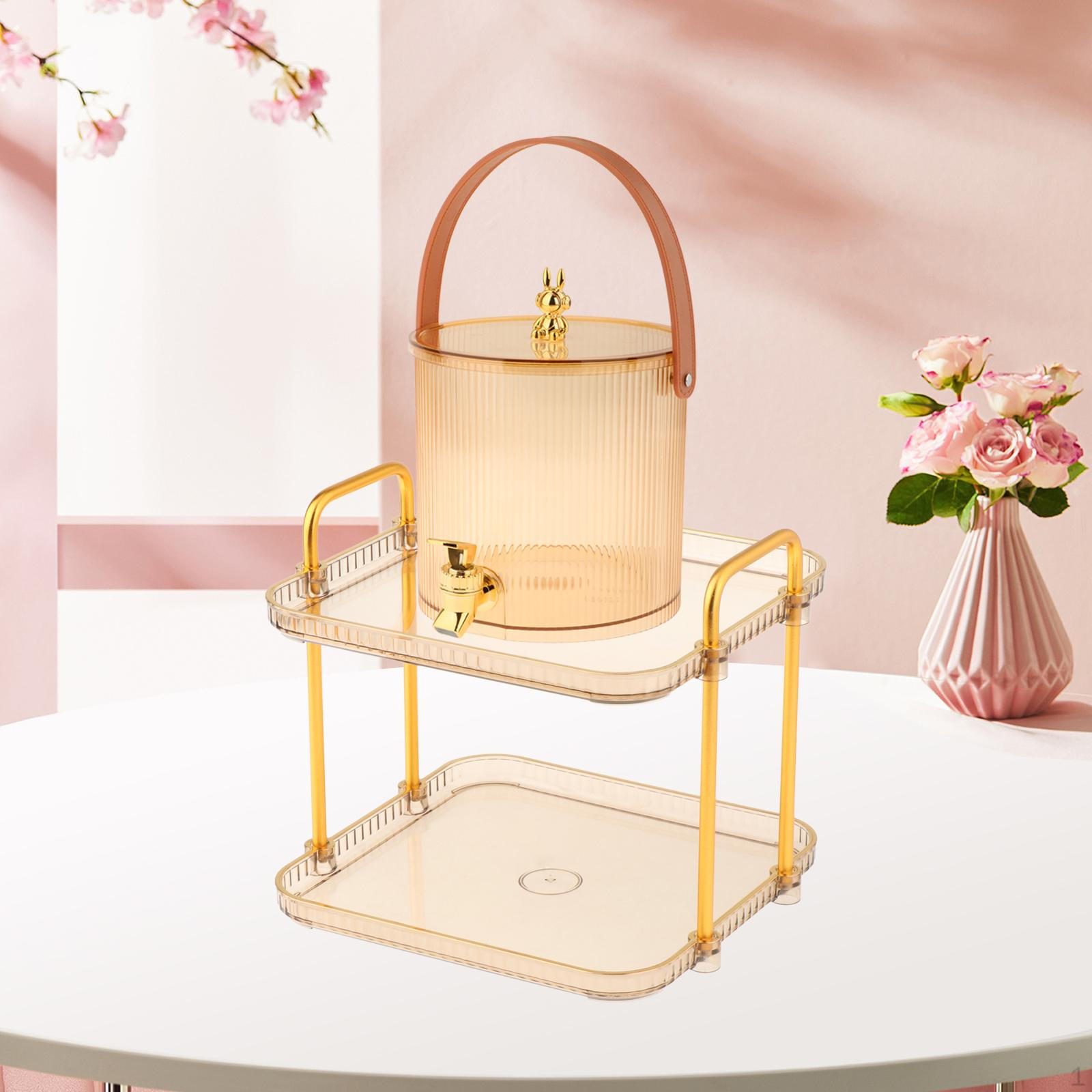 

Диспенсер для напитков, холодный чайник с краном, кувшин для воды, стойка для хранения напитков 3.5L gold