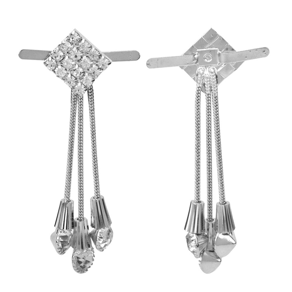 

2 шт. Кристалл кисточка обувь одежда декоративный аксессуар цинковый сплав орнамент тип A 1.8x6.8 см