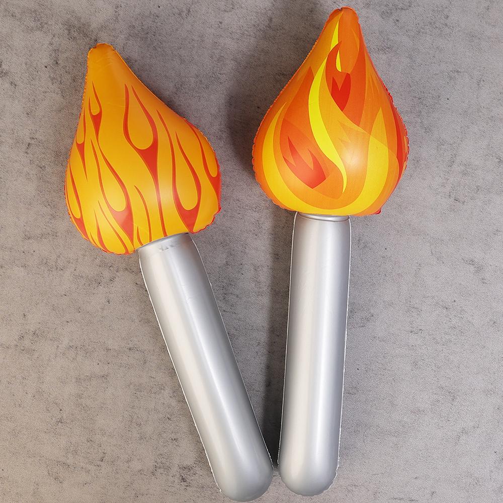 10/5/1Pcs Inflatable Torch Flame Toy Balloon Carnival Prizes Kids Theme Photo Props Sports Game Events Cheering Thunder Sticks