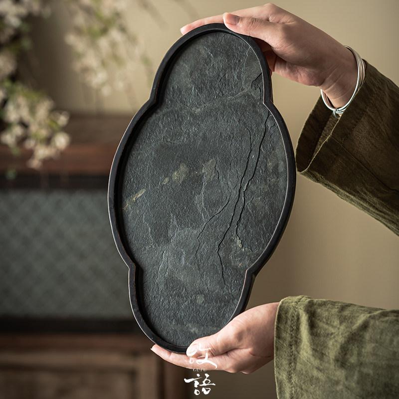 Creative Chinese style tea tray, dry infusion tray, high-end Jingjie style bamboo tea infusion tray, tea ceremony accessories