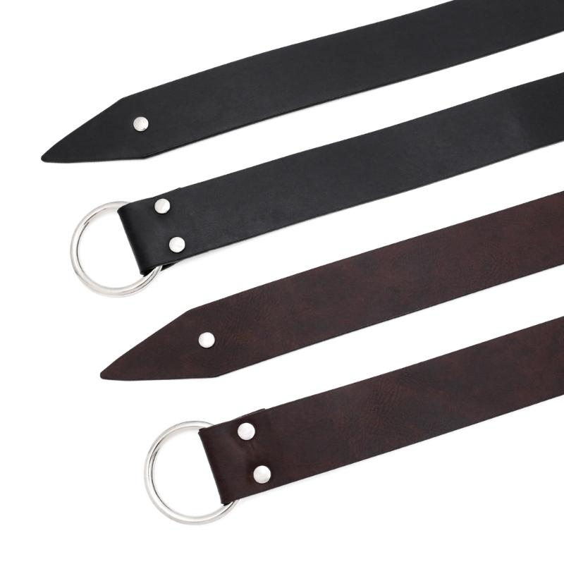 Adjustable Medieval Styles Belt Set Swords Sheath And Multiple Pockets Costume Accessories For Practical Storage Solution
