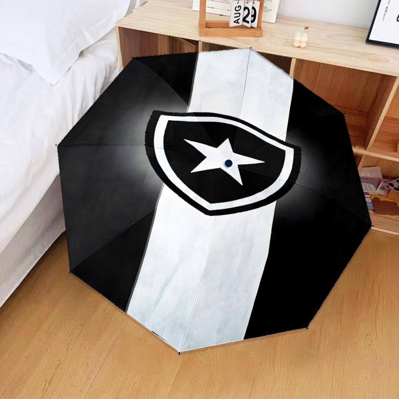 1PC Shield With Star Emblem Printed Umbrella Folding umbrella, automatic umbrella 8-Frame for Travel, camping Fan gifts Christmas Gifts