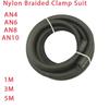 1M 3M 5M AN4 AN6 AN8 AN10 AN12 Universal Car Inside CPE Rubber Oil Gas Cooler Fuel Hose Tube Suit Nylon Braided