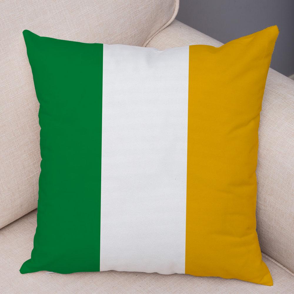 Style National Flag Cushion Cover for Sofa Home Car Decor Geometric Print Pillowcase Super Soft Plush Pillow Case Xcm