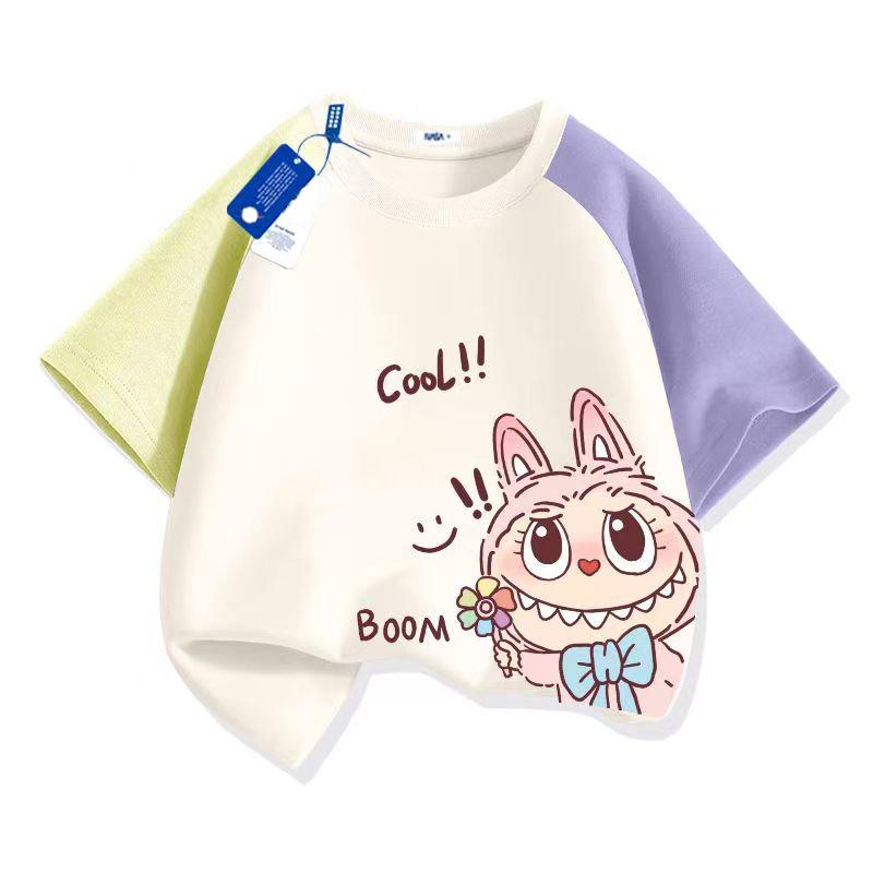 Kawaii LABUBU Anime 3D-Druck Cartoon Anime Kinder T-Shirt Sommer Kurzarm T-Shirt Mädchen Junge T-Shirt Tops