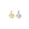 Elegant Four-Leaf Clover Rhinestone Pendant with Gold & Silver Two-Tone Design - Fashionable Women's Clavicle Jewelry