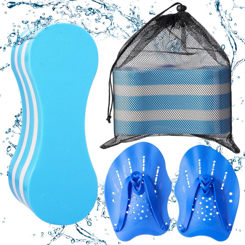 Swim Training Pull Buoy Adjustable Strap Hand Paddles Lightweight Swim Training Equipment 5-Layer Pull Buoy for Men Women 4