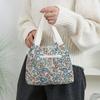Waterproof Lunch Bag Stylish Floral Lunch Tote Portable Lunch Box Carrier for Women Commuting Picnic Camping
