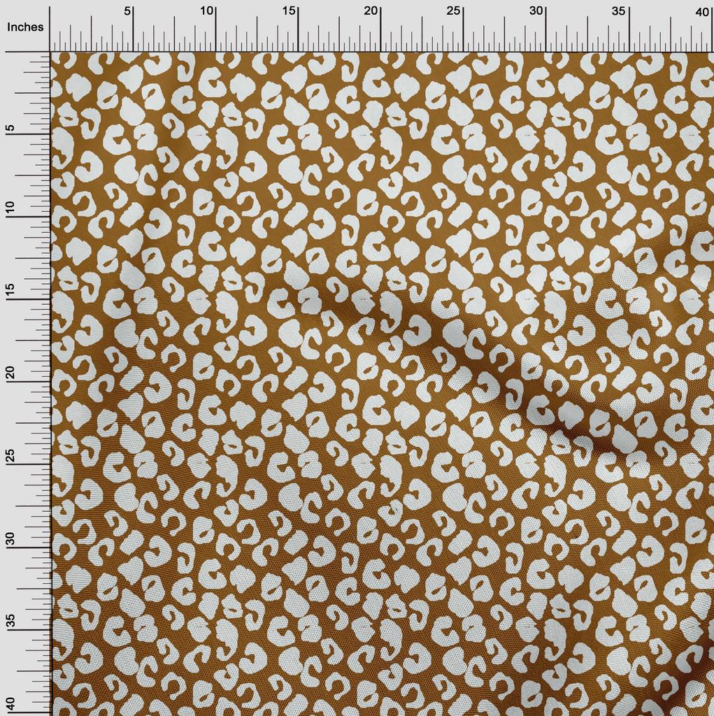 oneOone Cotton Poplin Brown Fabric Animal Skin Fabric For Sewing Printed Craft Fabric By The Yard 42 Inch