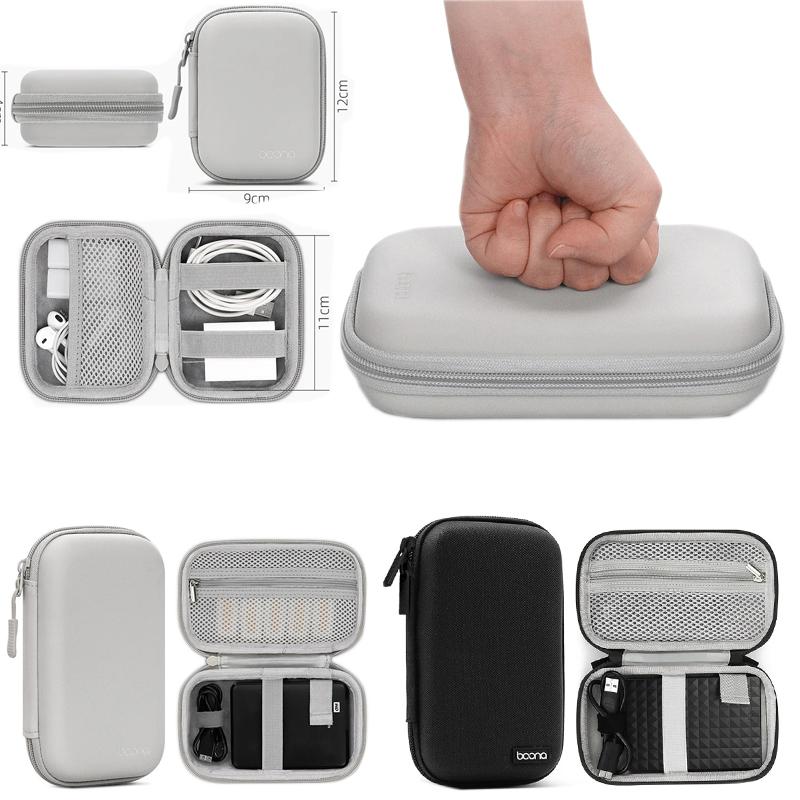Artificial Leather EVA Portable Earphone Storage Bag Digital Charger Data Cable Storage Package U disk Hard Shell protection