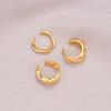 Set of 3 Women's Earrings: Gold-Tone Irregular Geometric Lines—Trendy Accessories with a Simple, Elegant Design