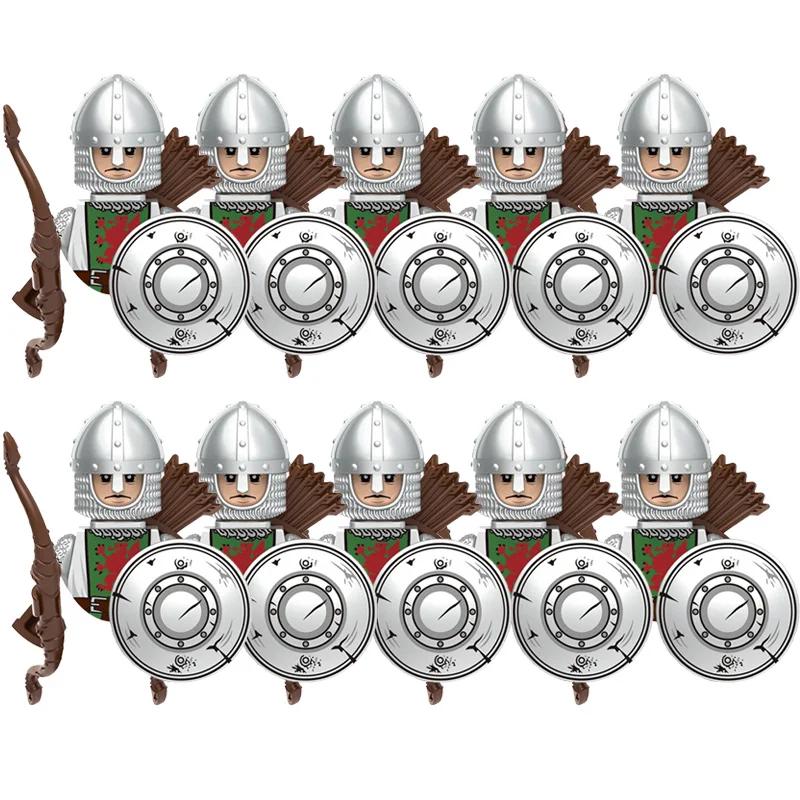 Zabawki dla dzieci Średniowiecze Starożytna Grecja Ciężka piechota Zbrojny rycerz Łucznik Figurki wojskowe Sprzęt bojowy Model Prezenty dla chłopców