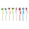 Summer Cartoon Creative Plastic Straw Marine Animal Curved Straw Kids