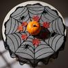 Schwarze Spitzendeckentischdecke cm Halloween-Muster Tischabdeckung für Party-Dekoration