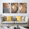 Abstract Geometry Canvas Painting Modern Fashion Brown Lines Wall Art Print Decorative Picture Modern Living Room Decor Unframed