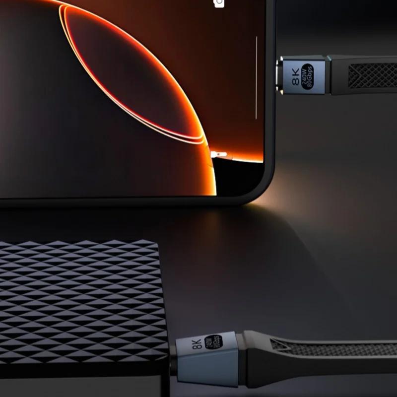 Für Thunderbolt 5 Vollfunktions-Datenkabel USB C auf USB C Schnellladung PD 240W 8k Videoausgabe Funktionale 80Gbps Übertragung
