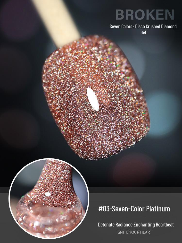 

Гель-лак для ногтей Enni s Seven-Color Crushed Diamond - Ириска Лазерный Блеск Диско