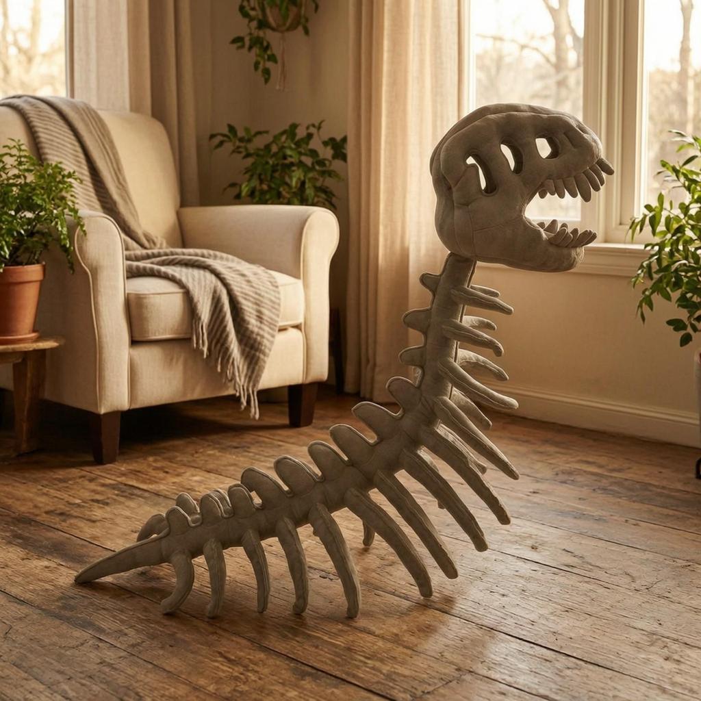 Dinosaur Skeleton Headpiece Soft Skull Huggable for Halloween