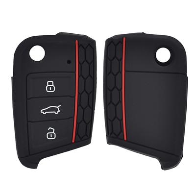 Silicone Car Key Cover Case For VW Volkswagen New Polo Golf 7 Mk7 Tiguan SKODA Octavia A7 Kodiaq Karoq SEAT Ateca Leon 3 Buttons