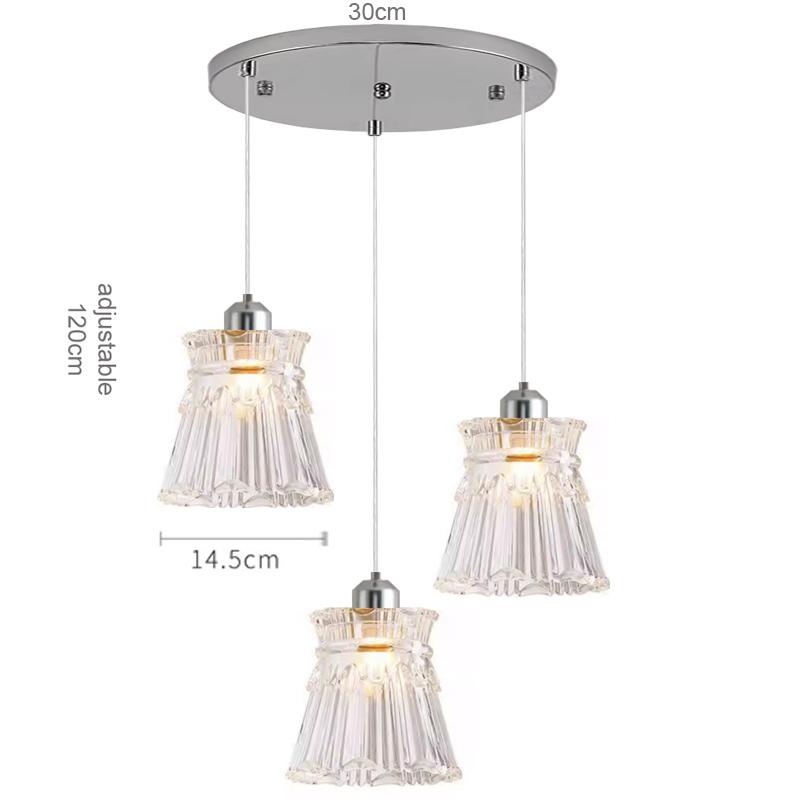 Modern Glass Pendant Light for Bedroom Kitchen Dining Room Hanging Lamp LED Flower Luminaire Chandelier Nordic Lighting Cafe Bar