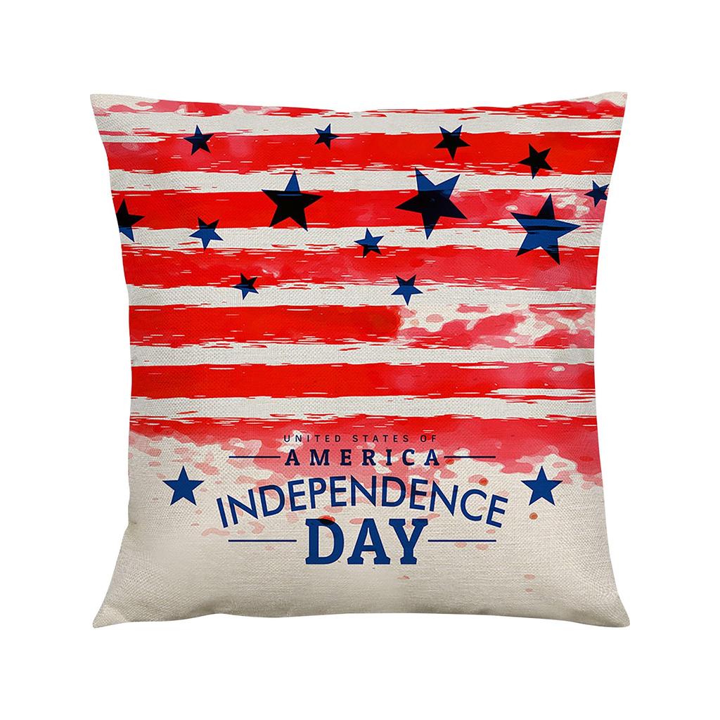 18 IN Independence Day Pillow Memorial Day Patriotic Pillowcase Decoration Independence Day Decorative Pillow