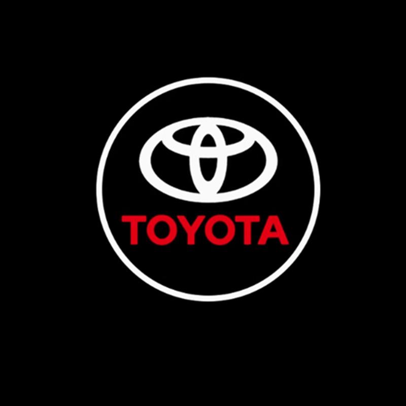 VTSJ3 2PCS LED Car Door Welcome Lights For Toyota, Logo Projector Lamps, Fits Toyota Highlander / RAV4 / Camry / Avalon / Corolla /pra