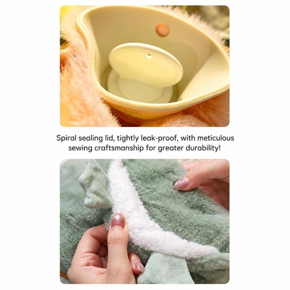 Plush Cover Hot Water Bottle Rubber Material Hand Warmer Plush Soft Warm Water Bag Keep Warm