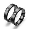 Fashion Jewelry Black White for Men Women Gifts 6MM Moon Sun Ring Valentine's Day Stainless Steel Accessories Couple Rings