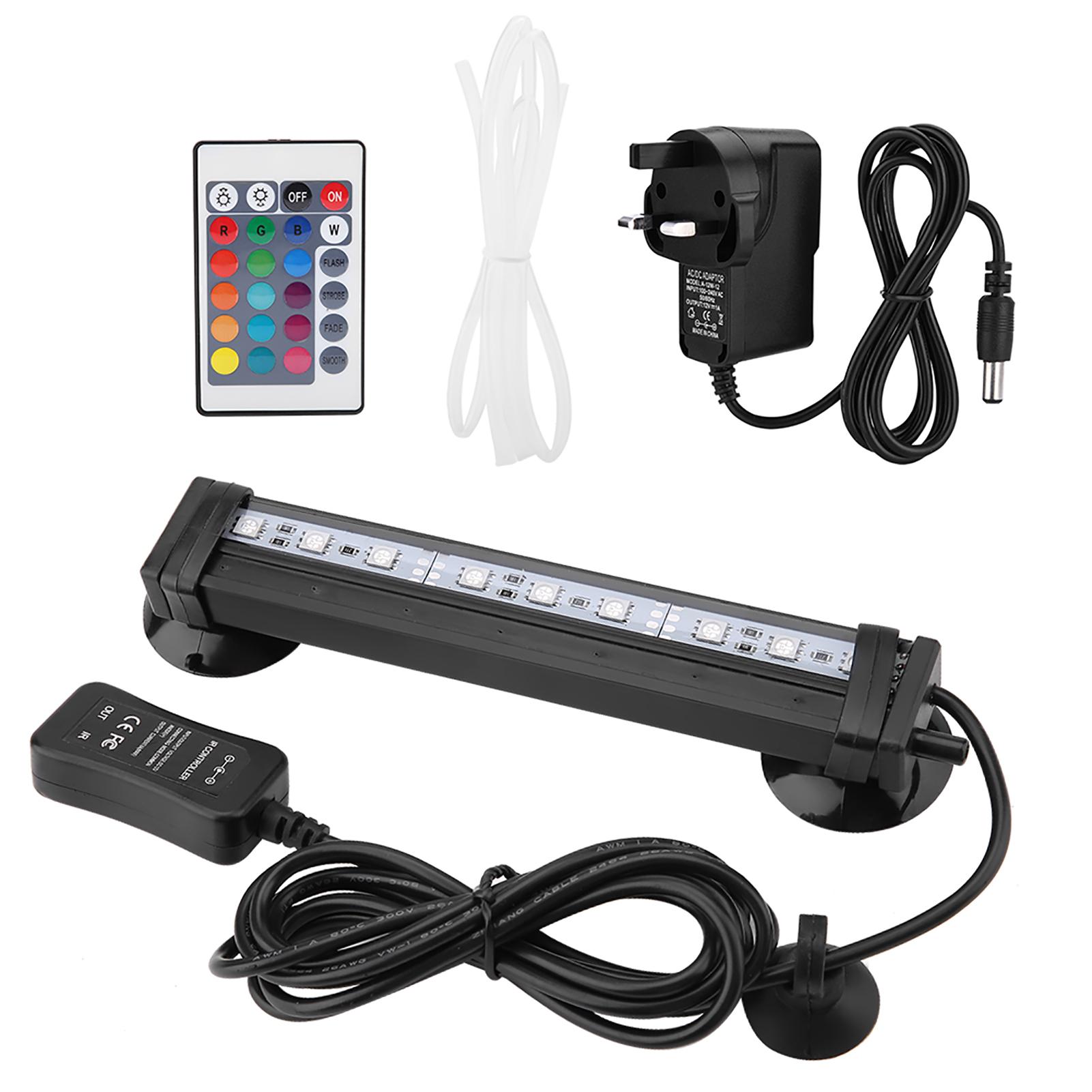 

Подводный светодиодный светильник для аквариума с пузырьками и пультом дистанционного управления, комплект для аквариумного освещения 16 см