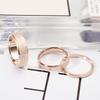 Rose Gold Color Frosted Finger Ring for Woman Man Wedding  316L Stainless Steel Top Quality Never Fade
