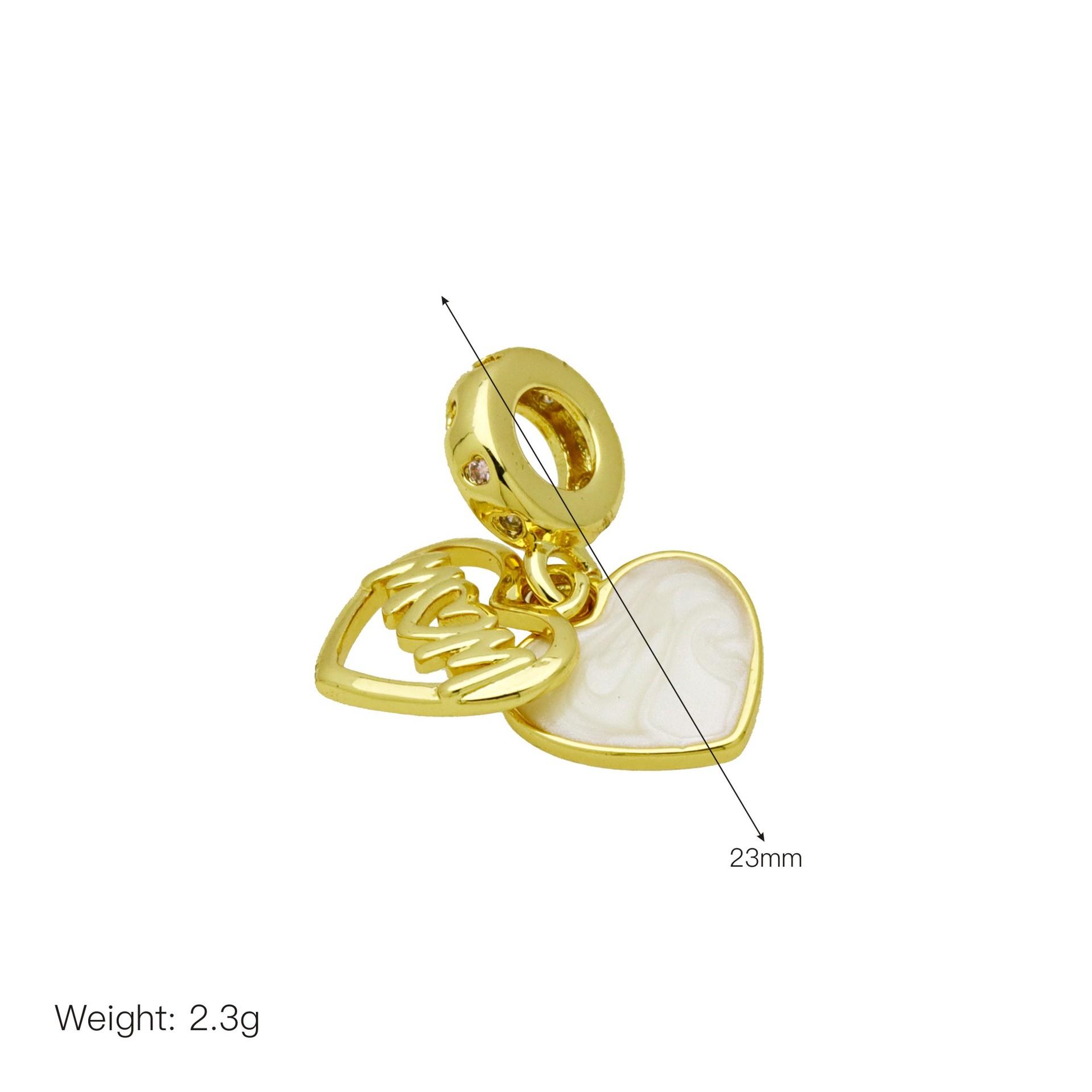 

Love Peach Heart Bear Paw Small Turtle Heart Shape Creative Bracelet Pendant Female Sweet Love Bracelet