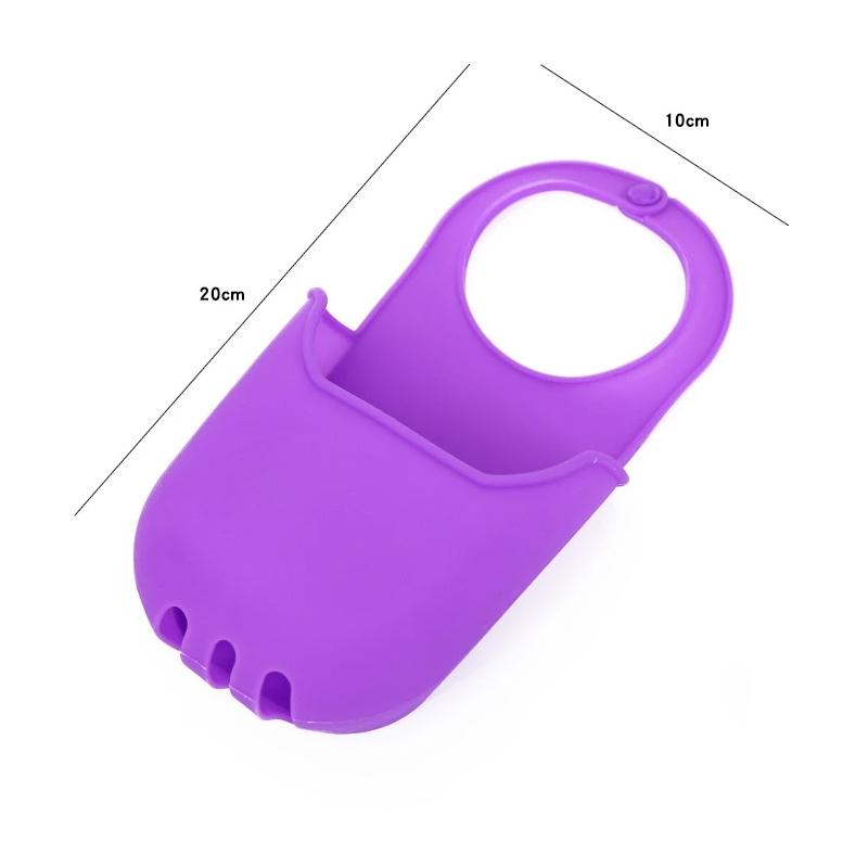 Kitchen Sink Sponge Holder No punching Hang Basket Silicone Material Bathroom Soap Shelf Portable Kitchen Cleaning Brush Holder