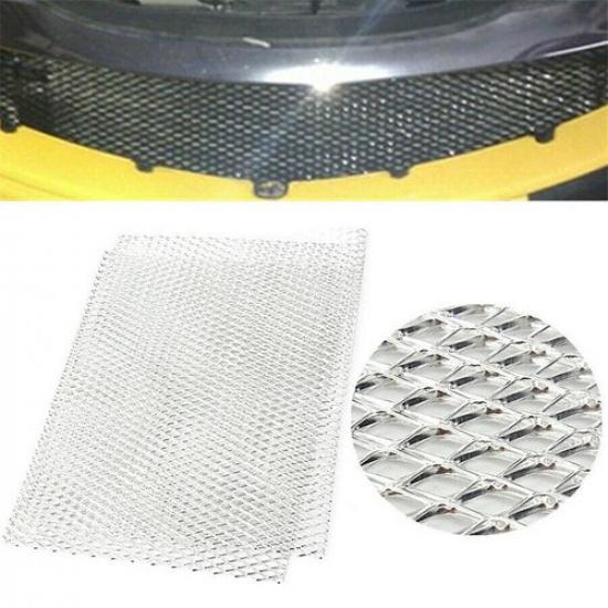 Universal Silver Aluminum Car Bumper Grille Radiator Mesh Vent Gitter 100*3m