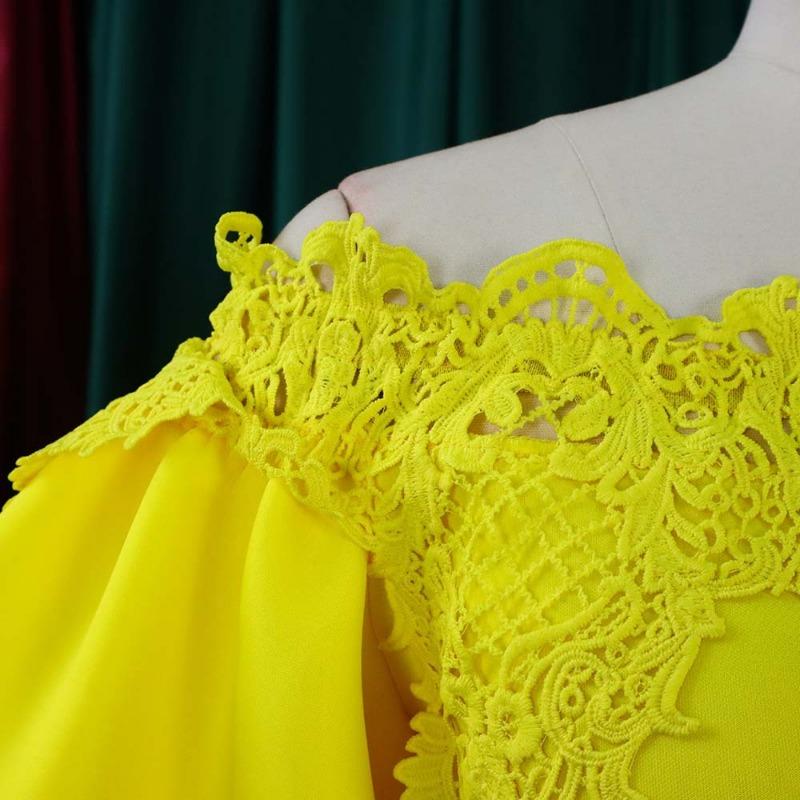 YYFS Women's Fashion Summer Spring Solid Color Print Short Sleeve One Shoulder High Waist Casual Dresses