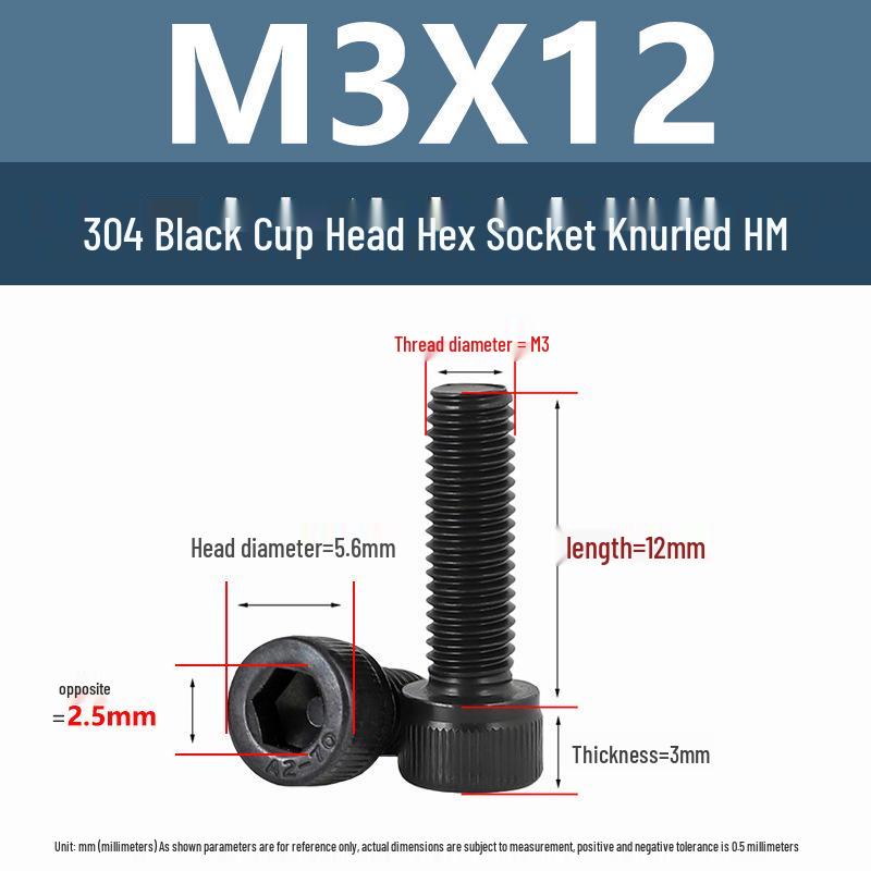 Yigu 304 Stainless Steel Hex Socket Cylindrical Head Screws: M2-M5 Bolts, M6-M12 Screws