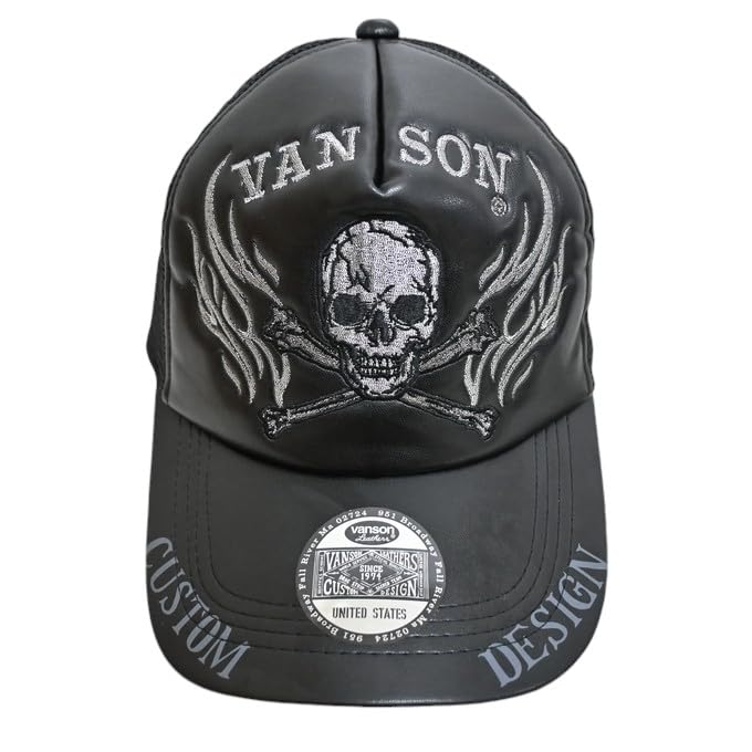 

Кепка-сетка из ПУ Шляпа Огонь Кости Череп Байкер Мотоцикл Бесплатно [Banson] NVCP-2406 Мужская (JP, Алфавит, Размер, Черный)