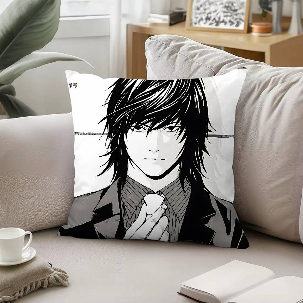 Coole H-Death Note Kissenbezug Kissenhülle Weich Niedlich Dekokissenbezug Für Auto Sofa Kissenbezug Polyester Mit Reißverschluss