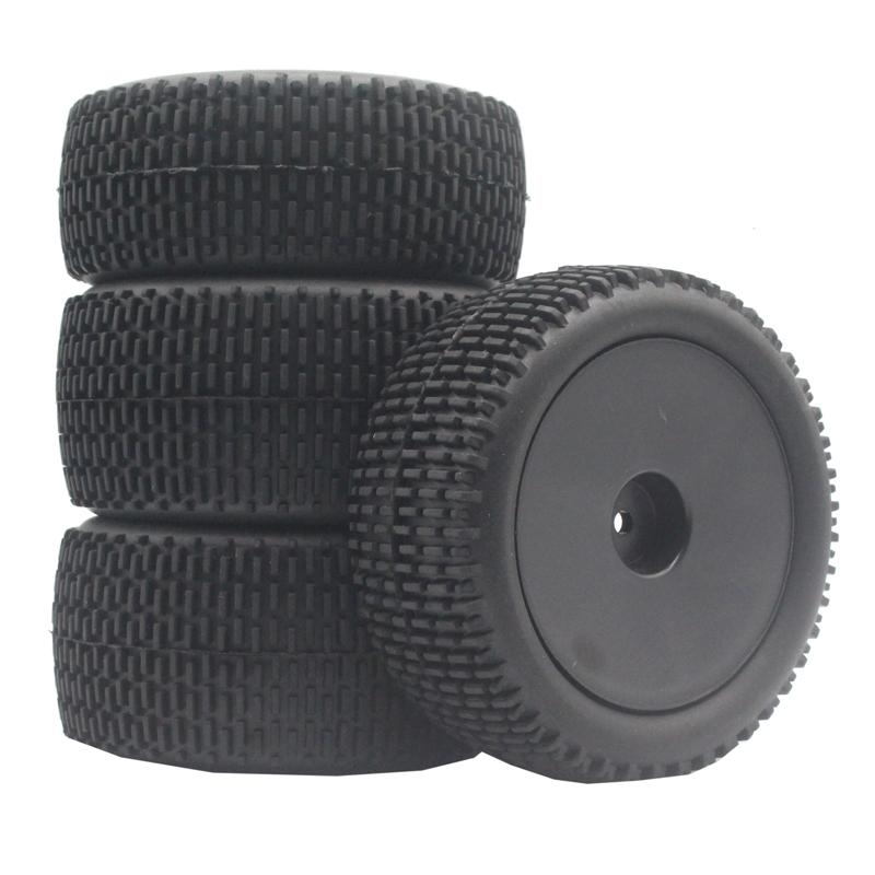 RS Wear-Resistant Off Road Tires Plastic Wheel Rim Rubber Tyre for 1:10 RC Car HSP 94107 94166 94106 94155 Tamiya Wltoys 144001