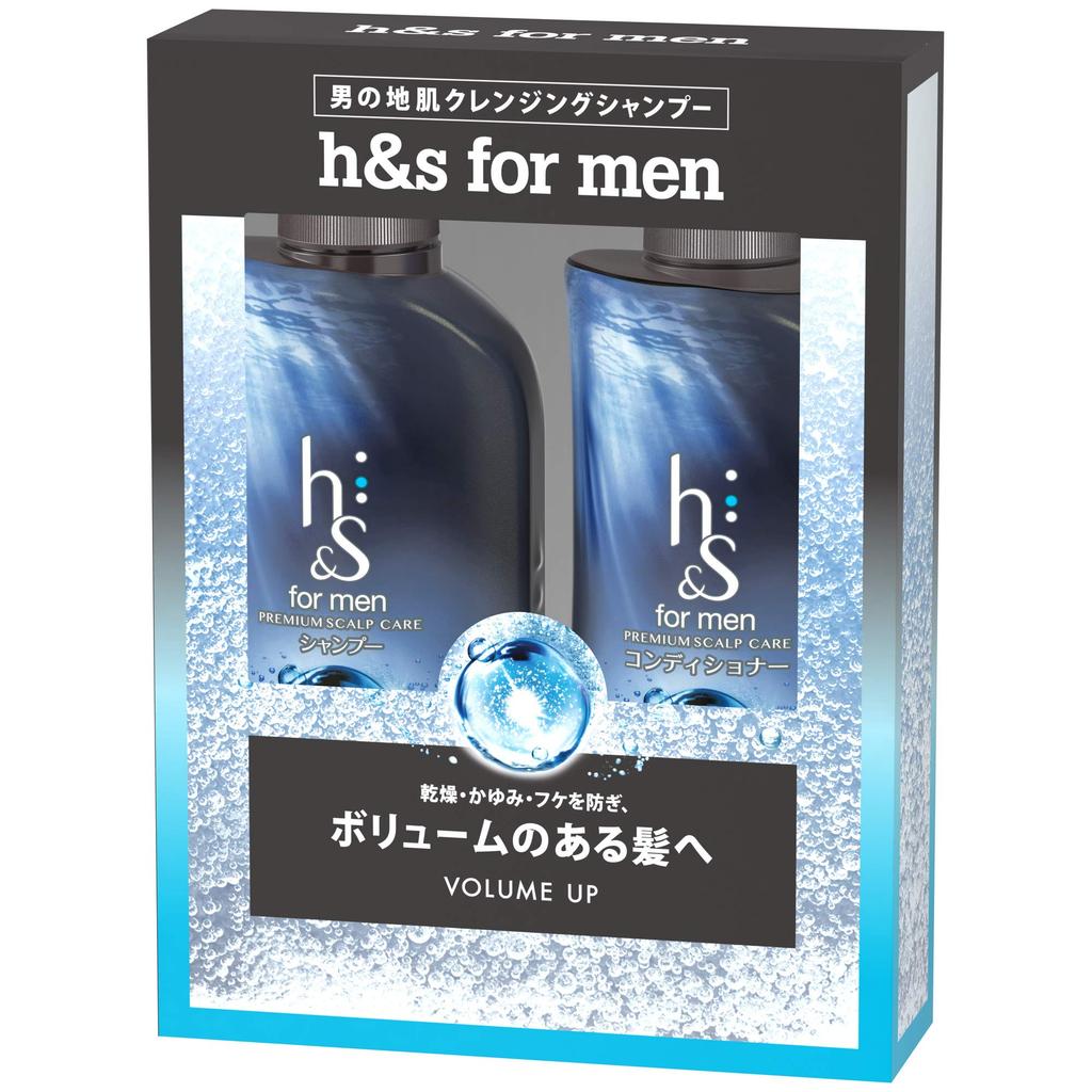 for men shampoo conditioner pump set 370mL 370g volume boost for men h&s + + h&s