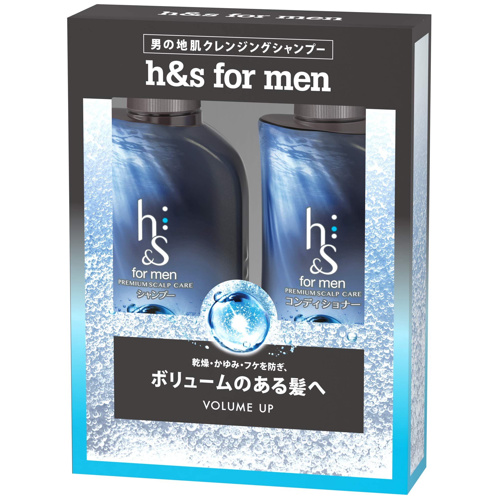 

for men shampoo conditioner pump set 370mL 370g volume boost for men h&s + + h&s